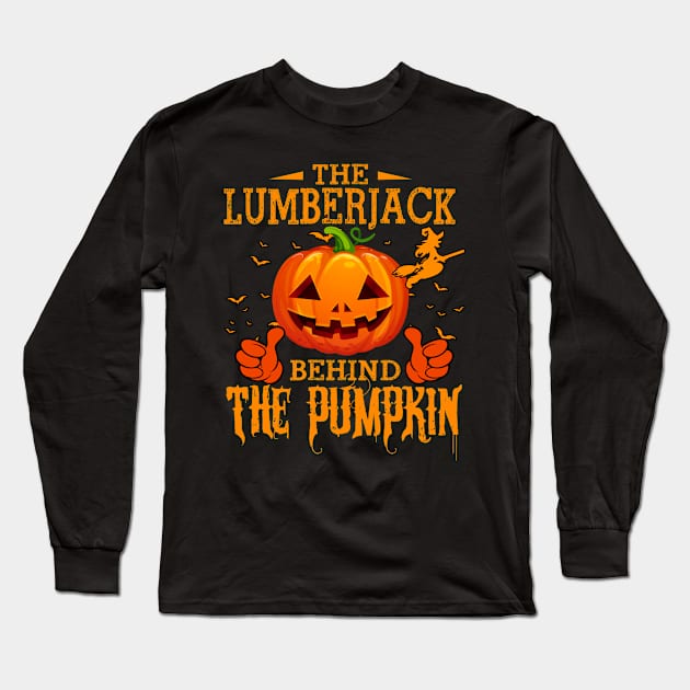 Mens The CHEF Behind The Pumpkin T shirt Funny Halloween T Shirt_LUMBERJACK Long Sleeve T-Shirt by Sinclairmccallsavd